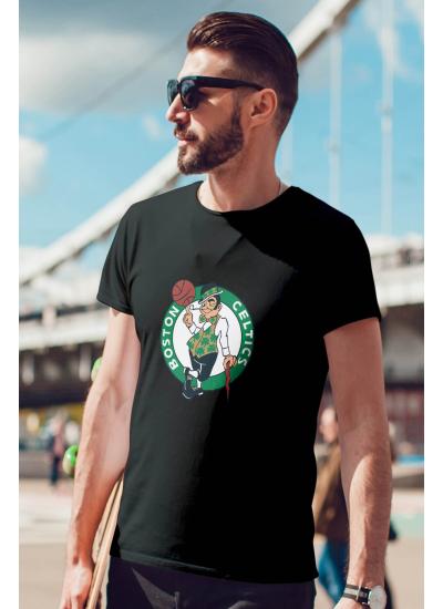 Boston Siyah Erkek Tshirt - Tişört